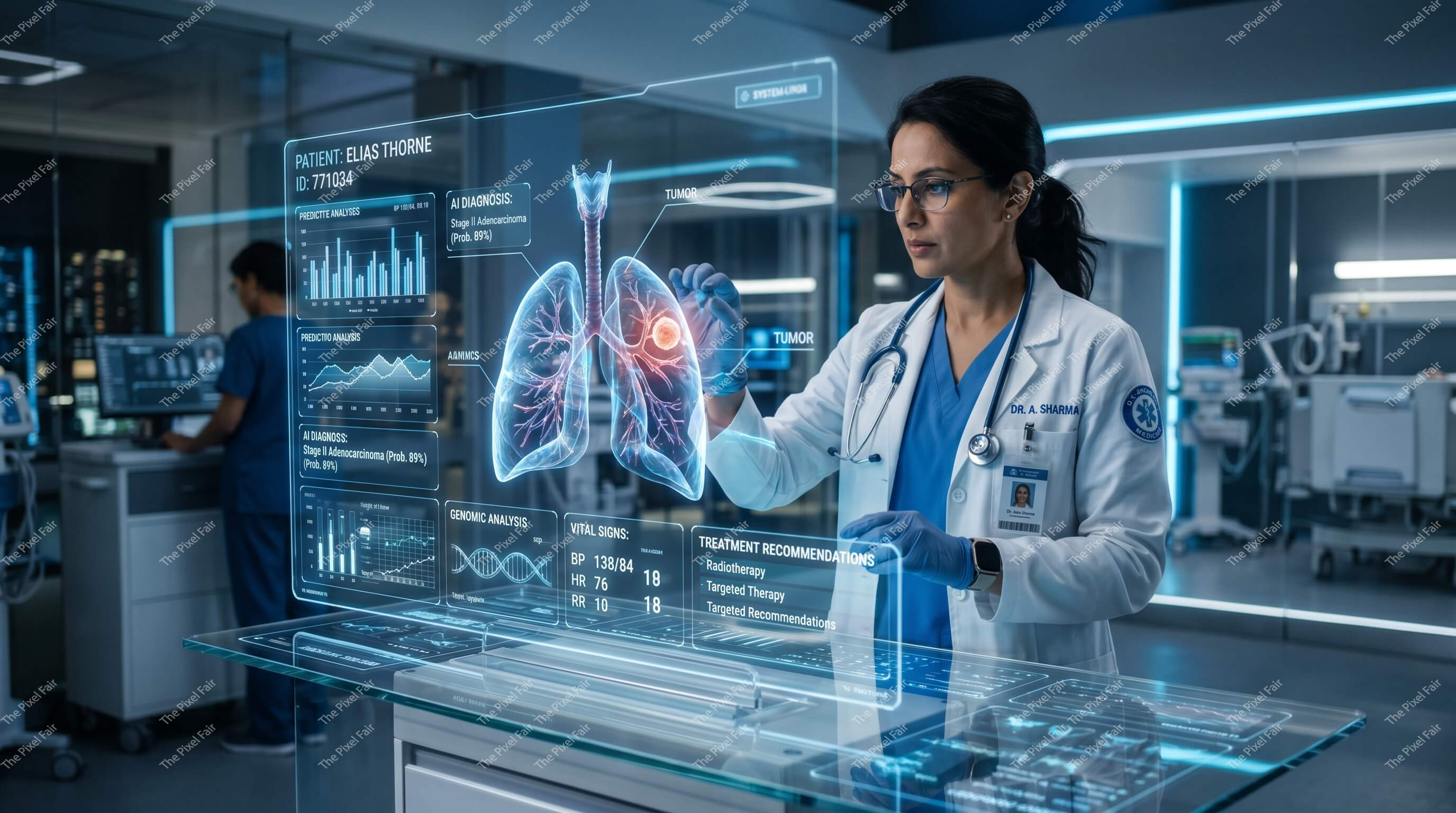 AI Futuristic Healthcare Dashboard