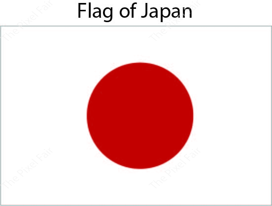 Japan national flag vector illustration editable EPS file