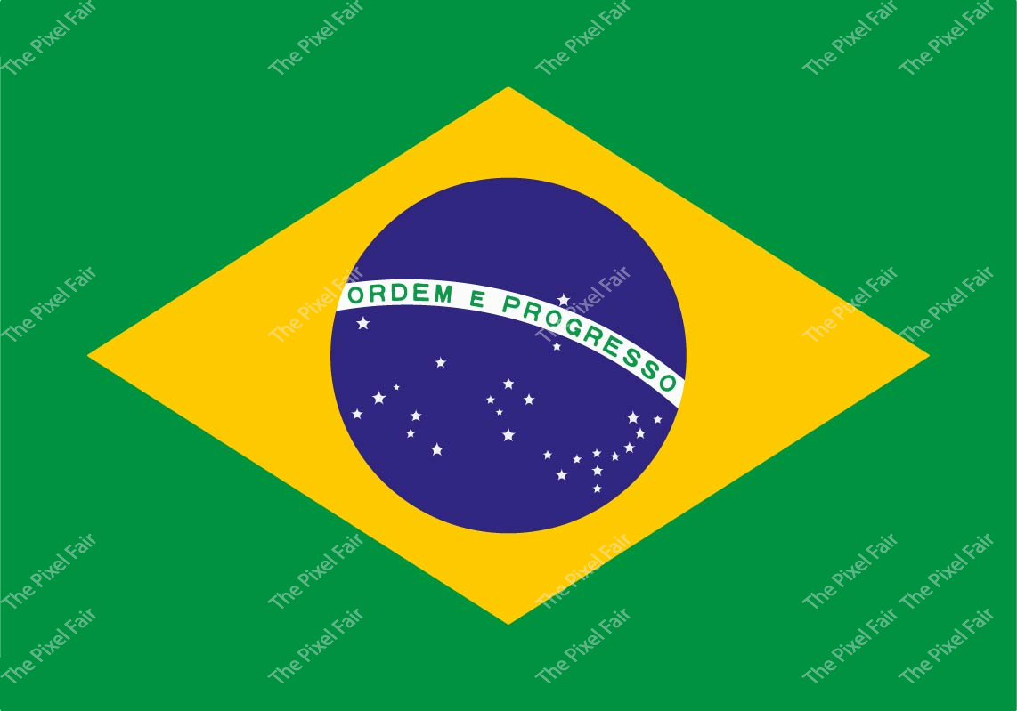 High Quality Official Brazil Country Flag Editable EPS Vector Design